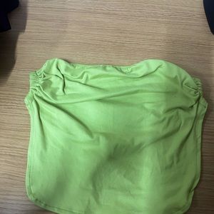 Green backless tube top